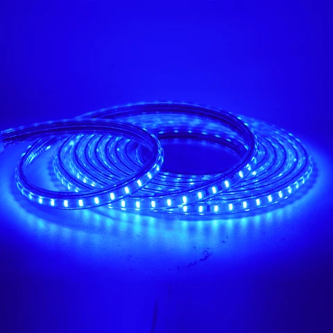 XUNATA Светодиодная лента 120LEDs/м теплый белый/белый/синий IP65 220В