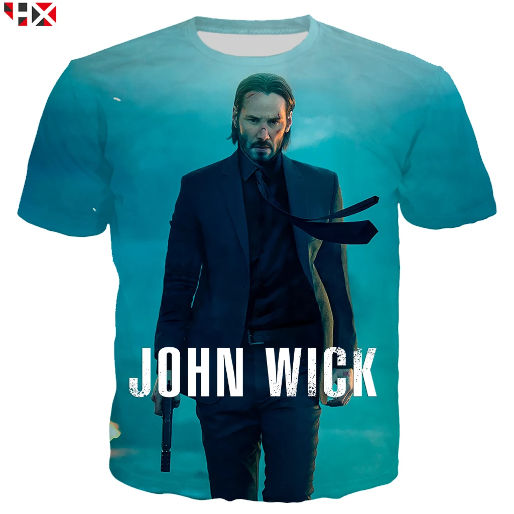 Летняя мужская футболка John Wick Chapter 3, новинка, 3D принт, Мужская/женская футболка, фильм, короткий рукав, уличная одежда, футболки, топ, X110 - Цвет: T shirt 3