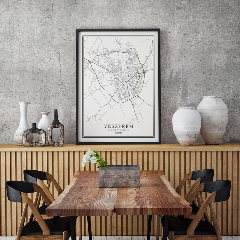 Венгрия черно-белая фотография скандинавский постер для гостиной Будапешт эгер