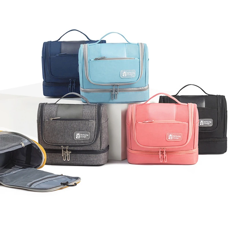 

Waterproof Men Cosmetic Bag Travel Organizer Hanging Makeup Bag For Women Necessaries Make Up Case Wet And Dry Wash Toiletry Bag