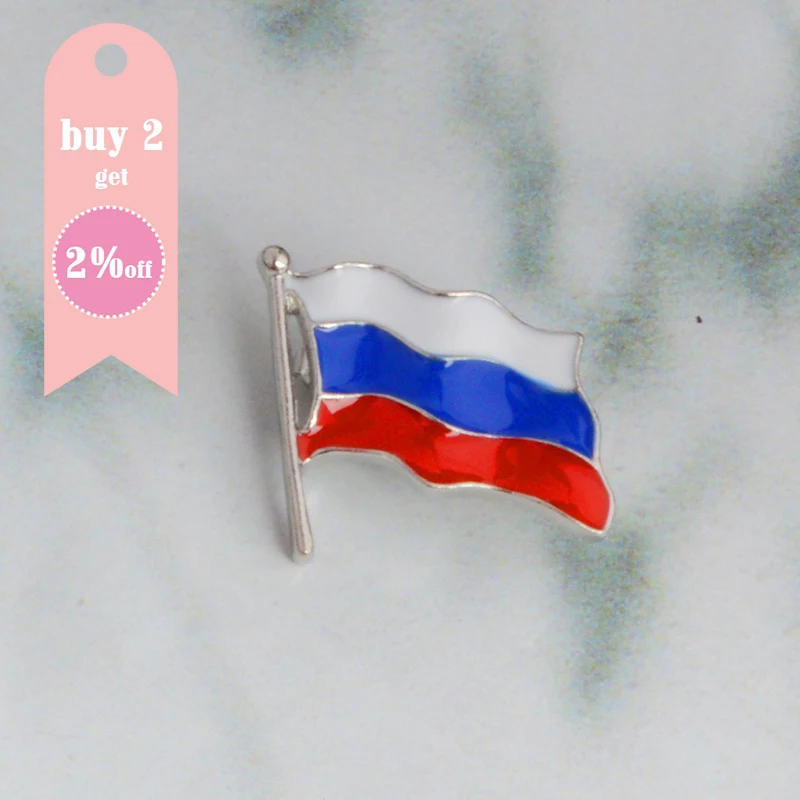 Креативные подарки с Металлический Нагрудный Знак флагом России | Украшения и