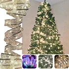 Сказочная гирлянда из медной проволоки, 40 светодиодов, 4 м, гирлянда с бантом для украшения рождественской елки на вечеринку, новый год 2022, Декор