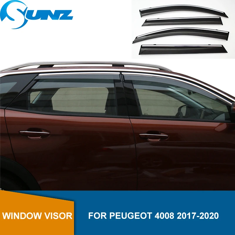 

Side Window Deflectors For Peugeot 4008 2017 2018 2019 2020 Window Visor Weathershield Rain Visor Sun Rain Deflector Guards SUNZ