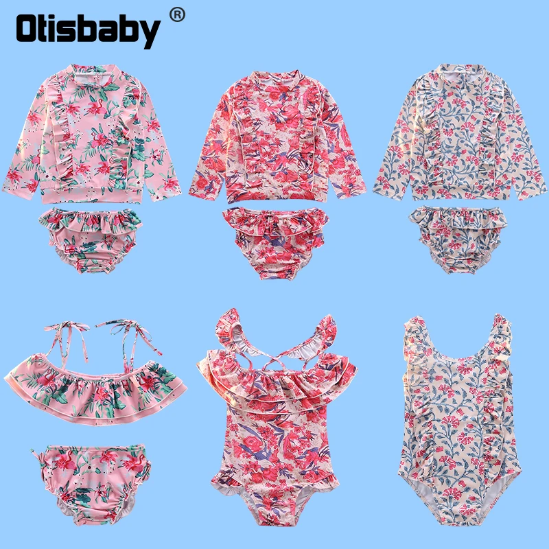 

Купальник с цветочным принтом для девочек 2-8 лет