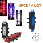 10 шт. водонепроницаемый светодиодный задний фонарь для горного велосипеда с зарядкой от USB