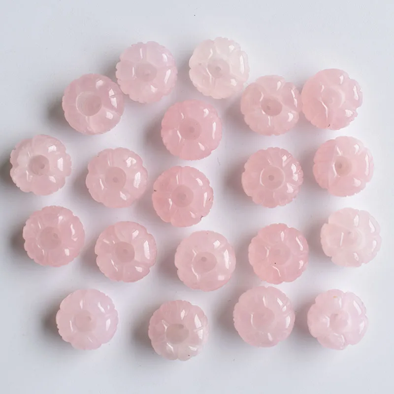 

Wholesale 12pcs/lot fashion pink natural stone carving pumpkin beads 10*14mm DIY jewelry production free shipping