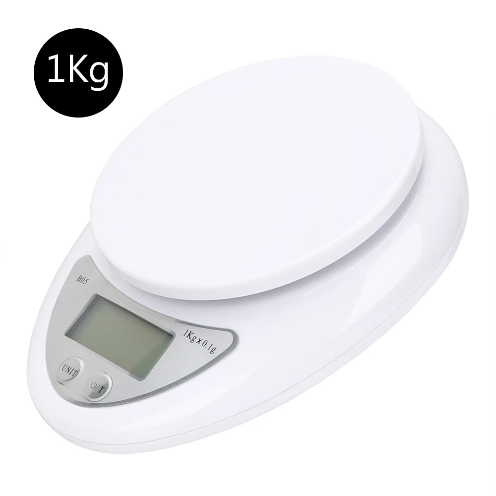 

HILIFE Balance Measuring Weight 5000g/1g 1000g/0.1g Steelyard LCD Digital Scale Electronic Food Scales Kitchen Scales