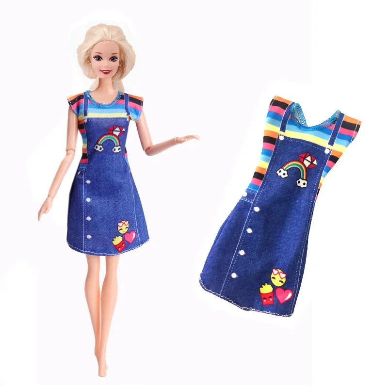 1 pc Handmade fashion clothes For Barbie Doll 3 color Plaid skirt dress baby girl birthday new year present for kids | Игрушки и хобби