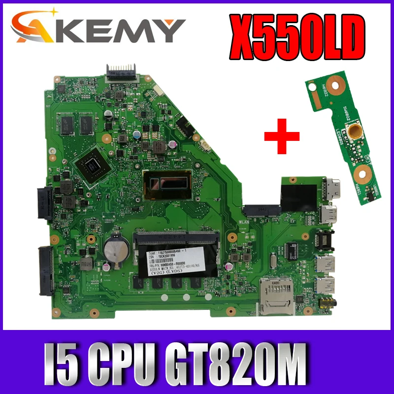 

Akemy X550LN Motherboard GT820 2G i5-4210U For Asus A550LN R510LN X550LN Laptop motherboard X550LN Mainboard X550LN Motherboard