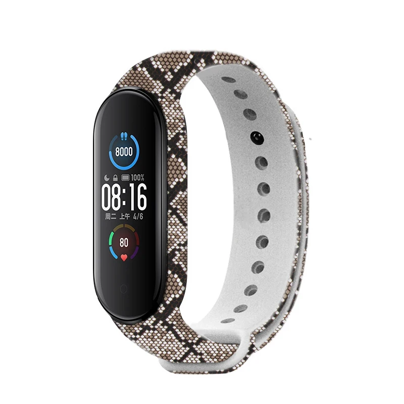 For Xiaomi Mi Band 5 6 Cartoon Graffiti style Strap Silicone Replaceable bracelet For Xiomi Mi Band 4 3 Sport Wristband