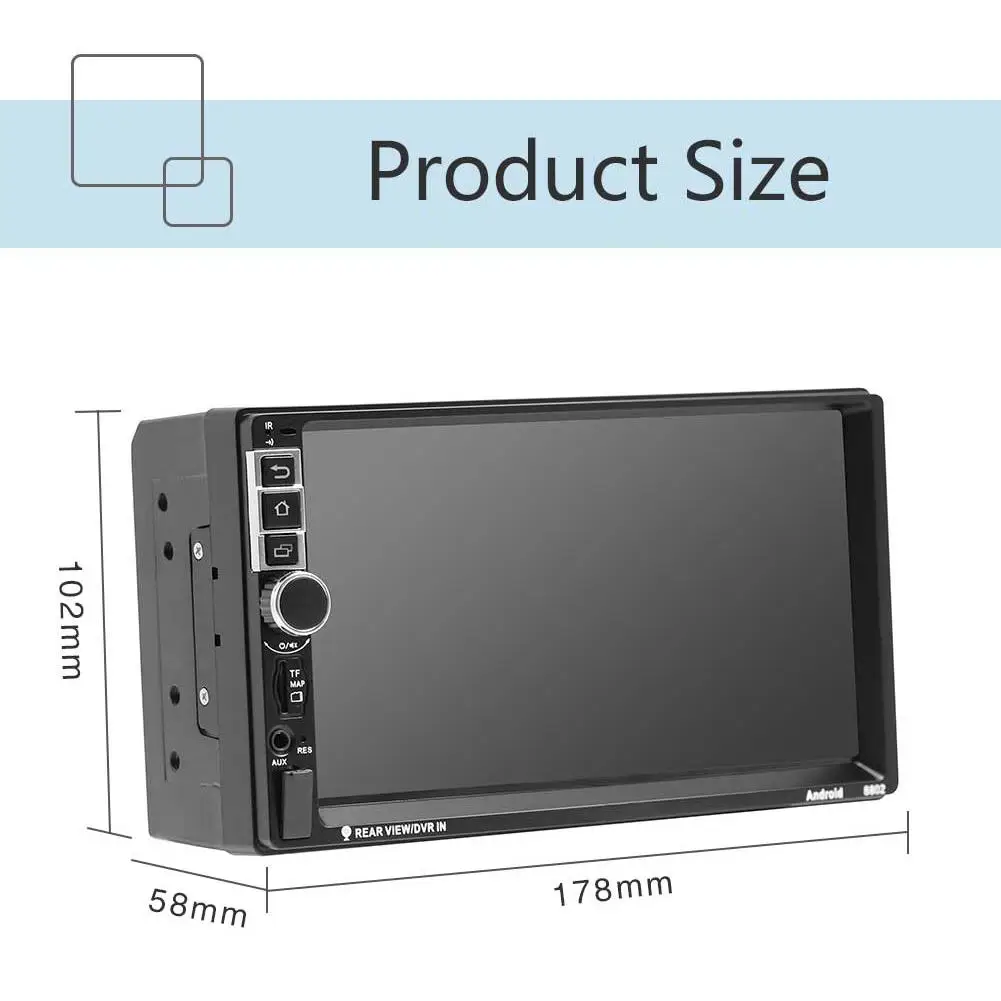 2 Din Android 7 1 Автомобильный мультимедийный плеер авторадио сенсорный экран