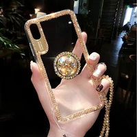 luxury bling glitter case for iphone 11 pro max x xr xs max 8 7 plus 6 6s plus case cover with diamond ring soft tpu phone case