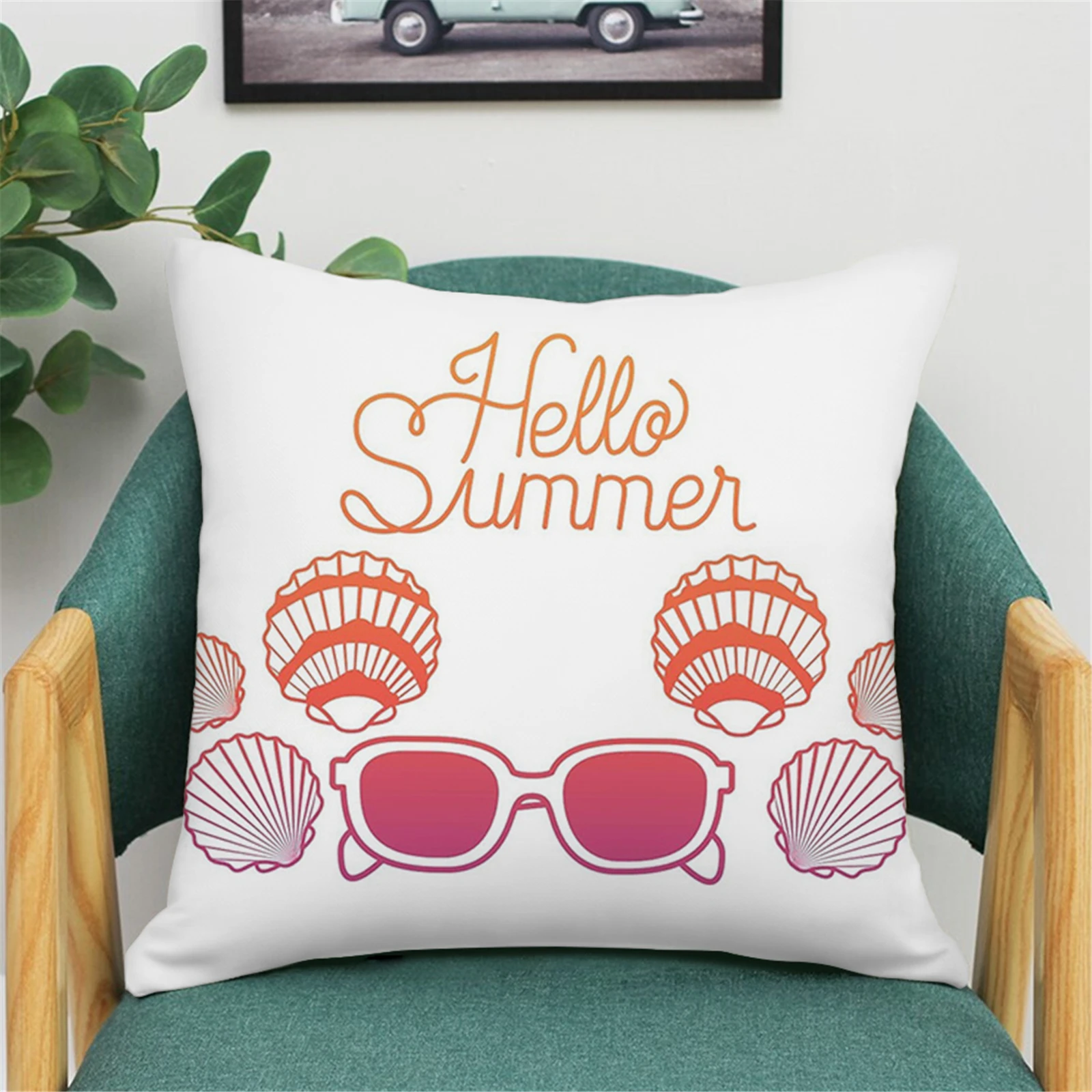 

Simple Ocean Se Shell Print Decorative Pillow Cases Throw Pillows For Living Room Bedroom Sofa Chair Cushion Cover Home Decor