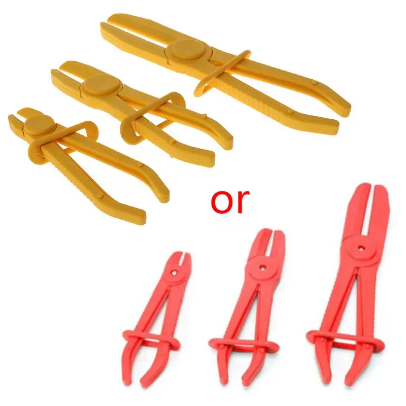 

3Pcs/Set Flexible Hose Clamp Kit Line Pipe Pinch Off Plier Brake Fuel Water Line T3EF