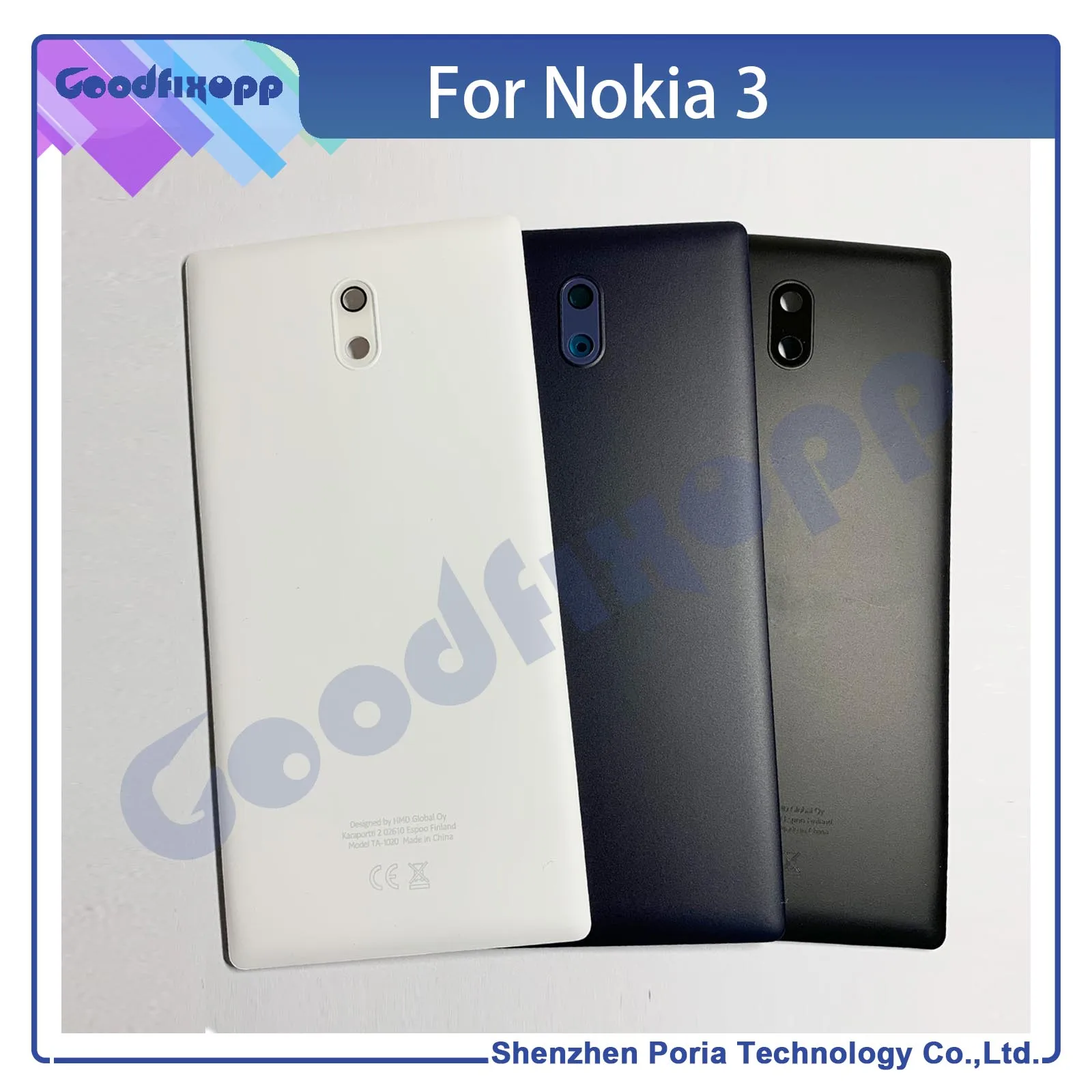 

Крышка батарейного отсека для Nokia 3, задняя крышка задней двери телефона, задняя крышка