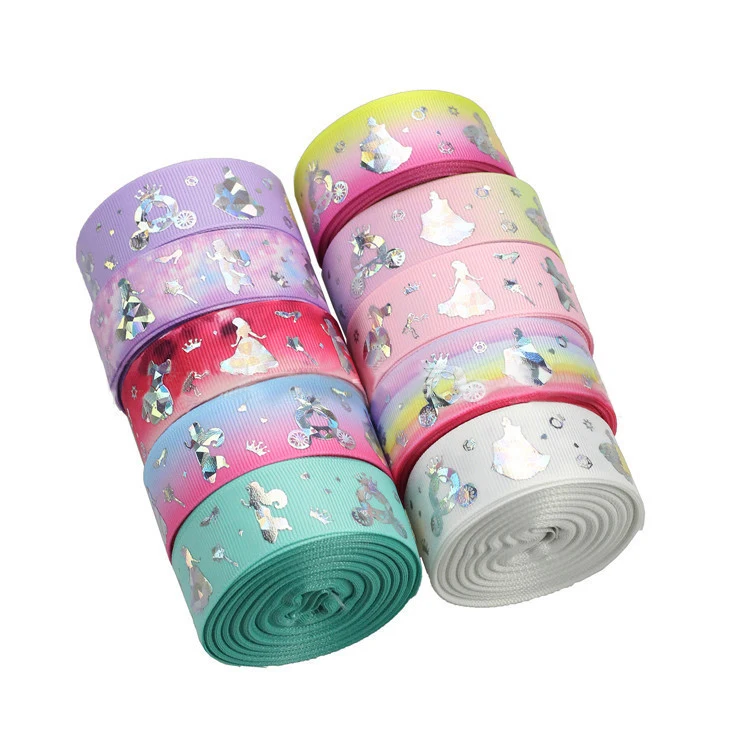 

5yards/lot Colorful Printed Grosgrain Ribbon for DIY Hairbow Materials Bouquet Gifts Wrapping Supplies Festival Decor Ribbons