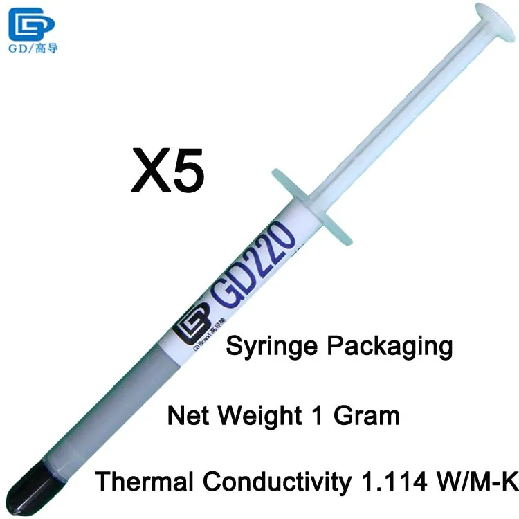 GD220-SY1 5 Pieces GD33 GD66 GD100 GD220 GD280 GD380 GD460 GD450 Термальность смазочная паста компаунд 5 шт. чистая Вес 1 г SY1 - Цвет лезвия: GD220-SY1 5 Pieces
