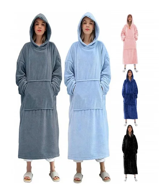 

Blanket With Sleeves Women Oversized Hoodie Fleece Warm Hoodies Sweatshirts Giant TV Blanket Women Hoody Robe Casaco Feminino