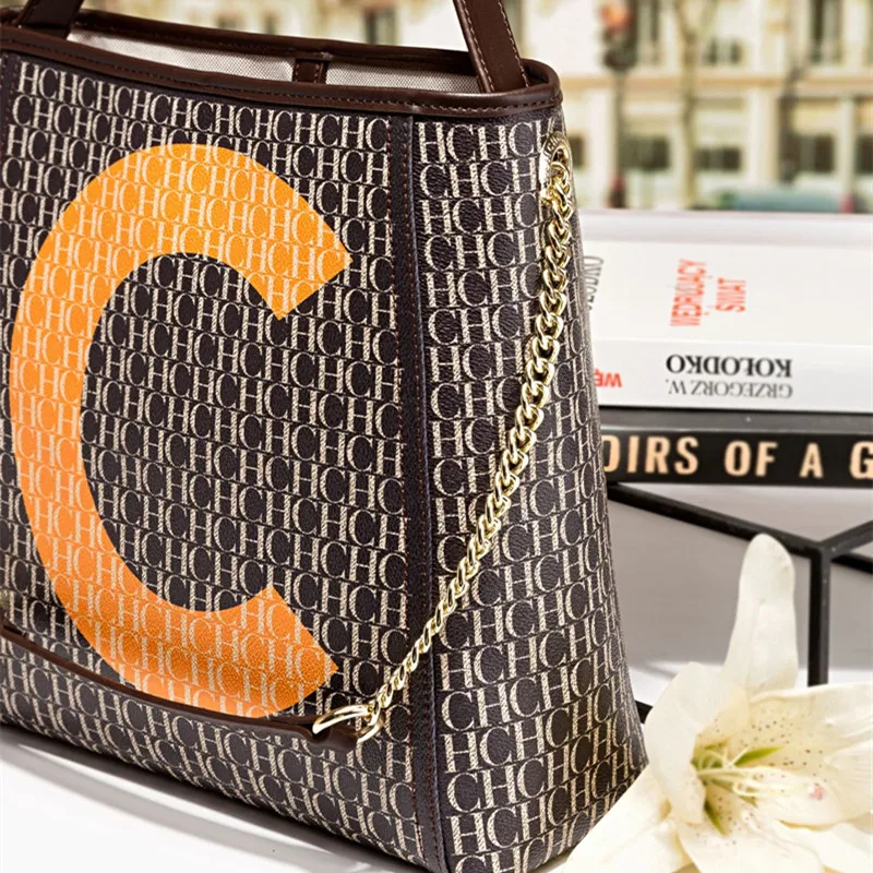 

2021 New Fashion Leather Letter Printing Large Capacity Bucket Bag High Quality Shoulder Bag Luxury Handbags Sac A Main Femme