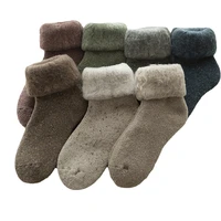 3pairslot socks women winter warm socks soft fuzzy snow thicken cashmere floor sleep thermal men new year socks christmas