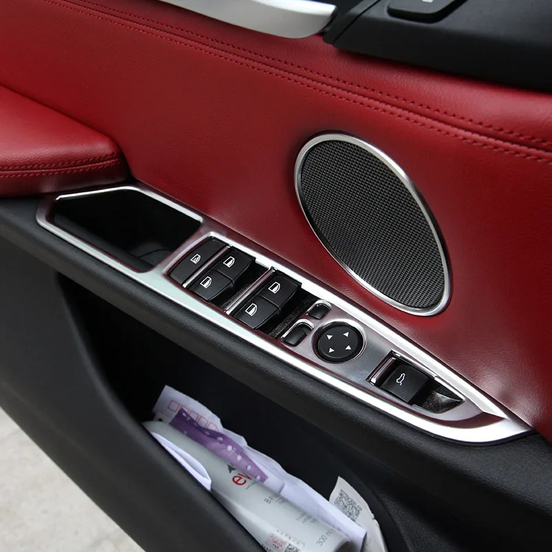 Для BMW X5 X6 F15 F16 2014 18 ABS серебро/углеродное волокно текстура Автомобильная дверь