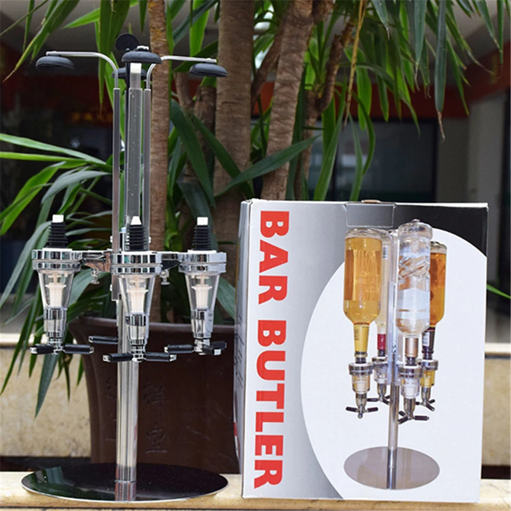 4 головки профессиональные настольные вращающиеся стеллажи диспенсер для вина KTV