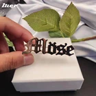 LUER 2021 Новое название кольцо на заказкольца с именной табличкой на заказИндивидуальные Кольца из нержавеющей стали, мужские и женские Подарочные Кольца оптом