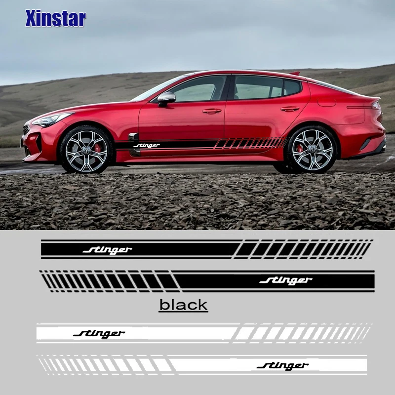 

2 стороны/партия, наклейка на кузов автомобиля kia stinger