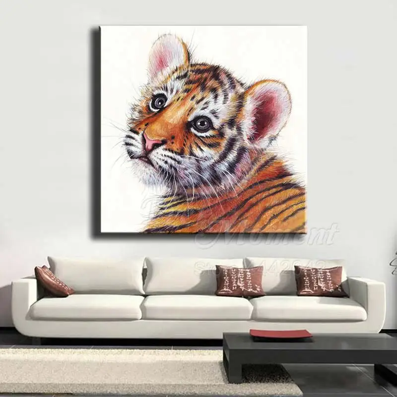 Картина для алмазной вышивки в виде грустных глаз тигра S2F2293 ручная работа | Дом и