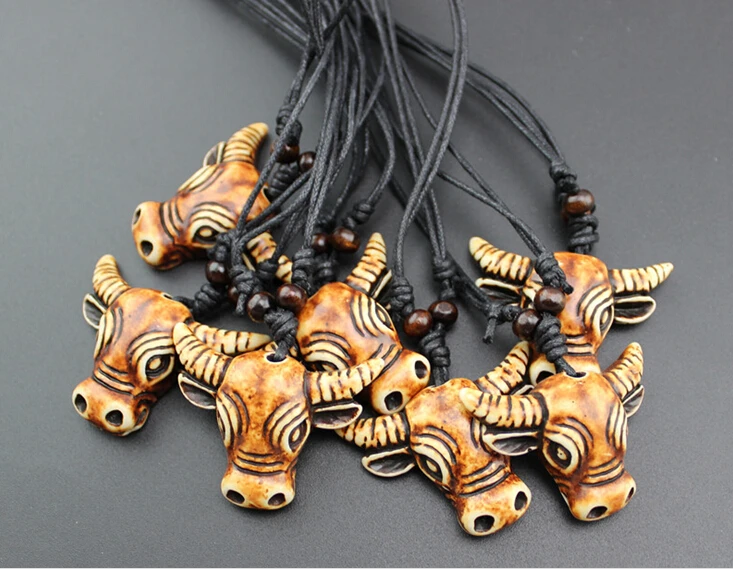 Винтажное ожерелье из смолы с подвеской в виде головы икры аксессуары Бесплатная