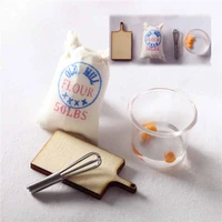 mini food accessories model flour diy hut doll house toy dollhouse miniatures and rolling pin eggbeater 1set 112 doll house