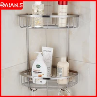 bathroom shelf shower storage rack holder shampoo organizer stainless steel bathroom shelves wall mounted corner cosmetic basket