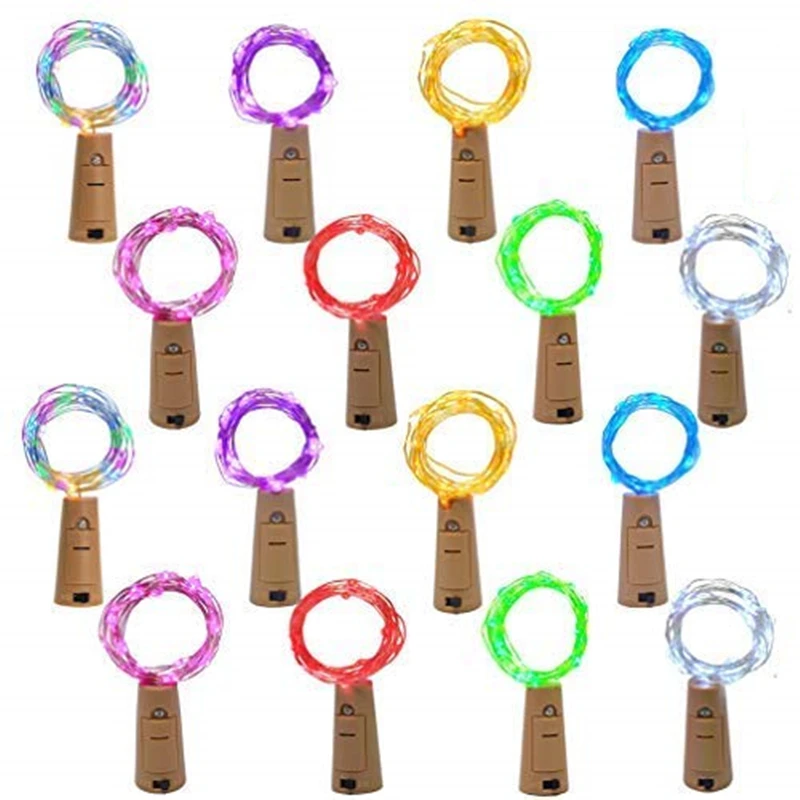 Серебристые проволочные светильники пробка 3 фута сказочные гирлянды на