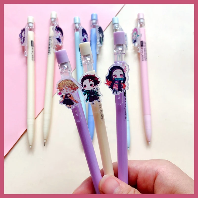 

1Pcs Anime Demon Slayer No Yaiba Kamado Tanjirou Mechanical Pencil 0.5mm Anti Breaking Core Propelling Pencil School Supplies