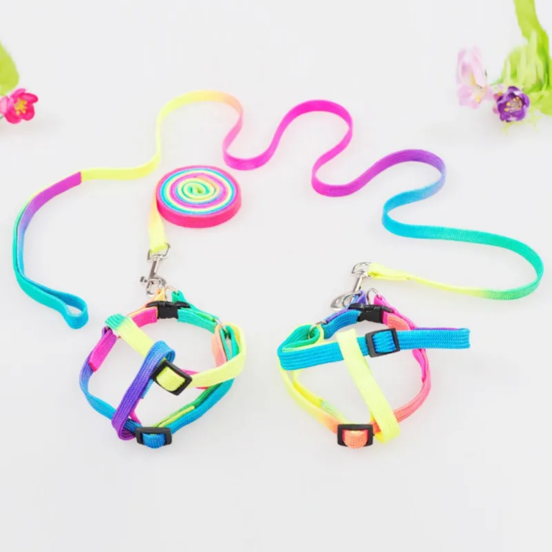 Высококачественная прочная нейлоновая шлейка и поводок для кошек собак набор