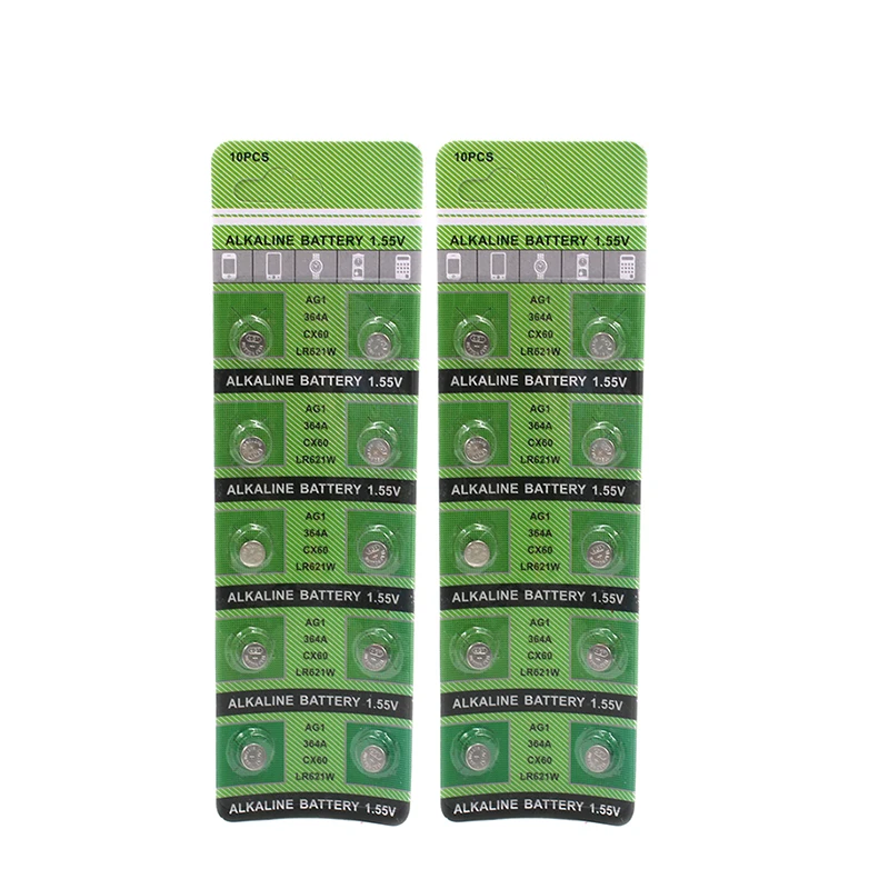 20 штук 2 карты AG1 1 55 V трансформаторного двигателя Mn Zn/MnO2 кнопочная ячейка монеты