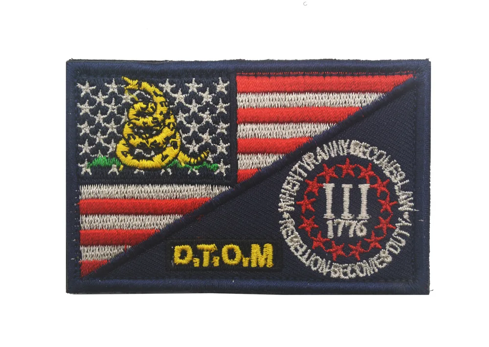 Нашивки с американским флагом three III военная эмблема не пробегайте на мне нашивка