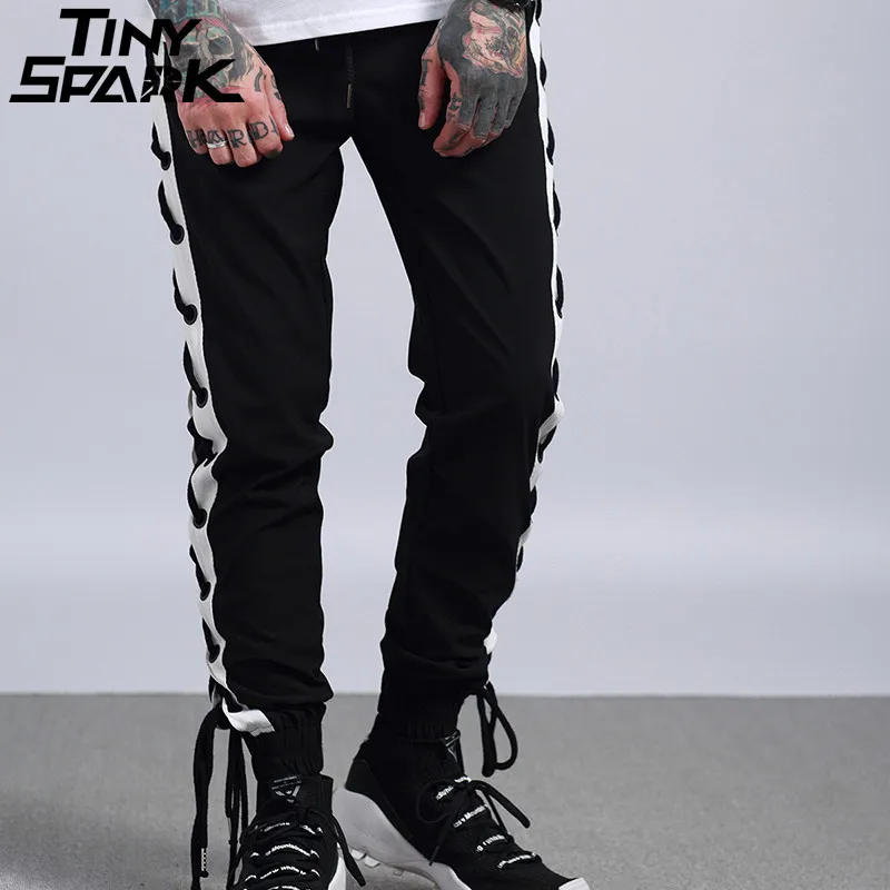 Брюки в стиле Харадзюку 2019 спортивные штаны для бега уличная одежда с лентами