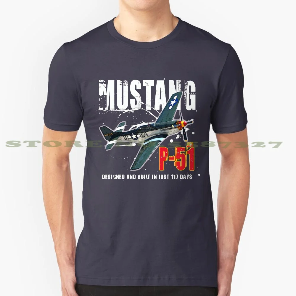 

P-51 Graphic Custom Funny Hot Sale Tshirt History War Flying Vintage Planes Airplanes Classics Pilots
