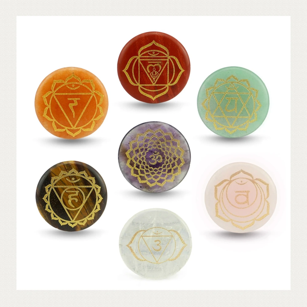 Круглые ювелирные изделия из натурального хрусталя индийские религиозные чакры