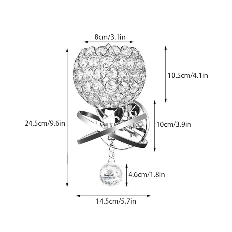 LEDGLE Modern Wall Lights Sconce Crystal Lamp LED Bedside Light E27 Socket No Bulb for Bedroom Garden | Лампы и освещение