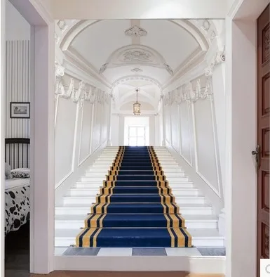 

Europe magnificent palace royal white large mural wallpaper non-woven waterproof extended space for hallway corridor aisle decor