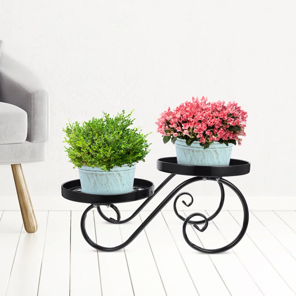 

1Pc European Style Balcony Flower Rack Plant Holder Flower Storage Rack