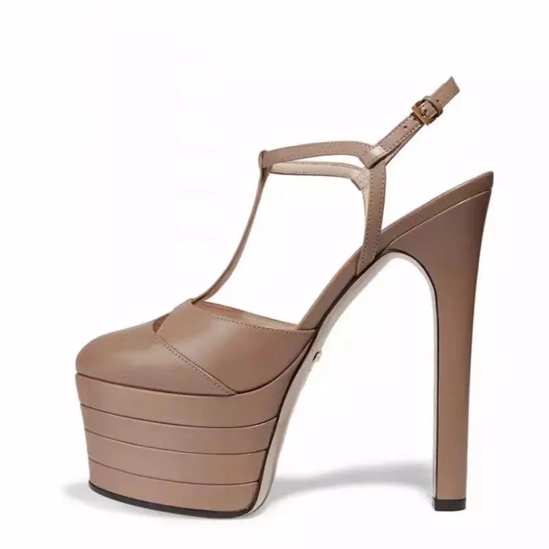 Женские босоножки на очень высоком каблуке Phoentin летние туфли-лодочки платформе