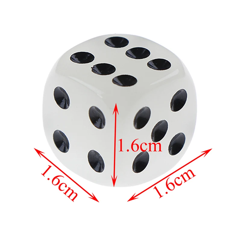 

6PCS/Pack Glow in the Dark Dice Cubes 6 Side 16mm Night Light luminous Toy Fun Board Game Night Bar KTV Entertainment Game Dice