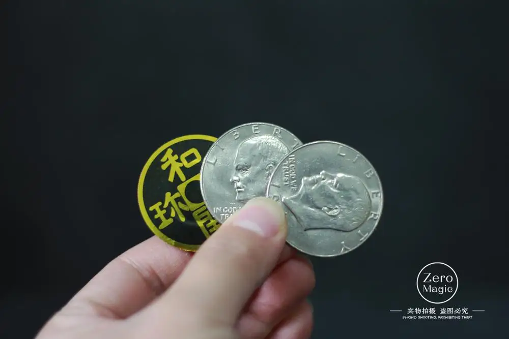 Бесплатная доставка красочная монета 2 0 (one долларовая версия) летающая