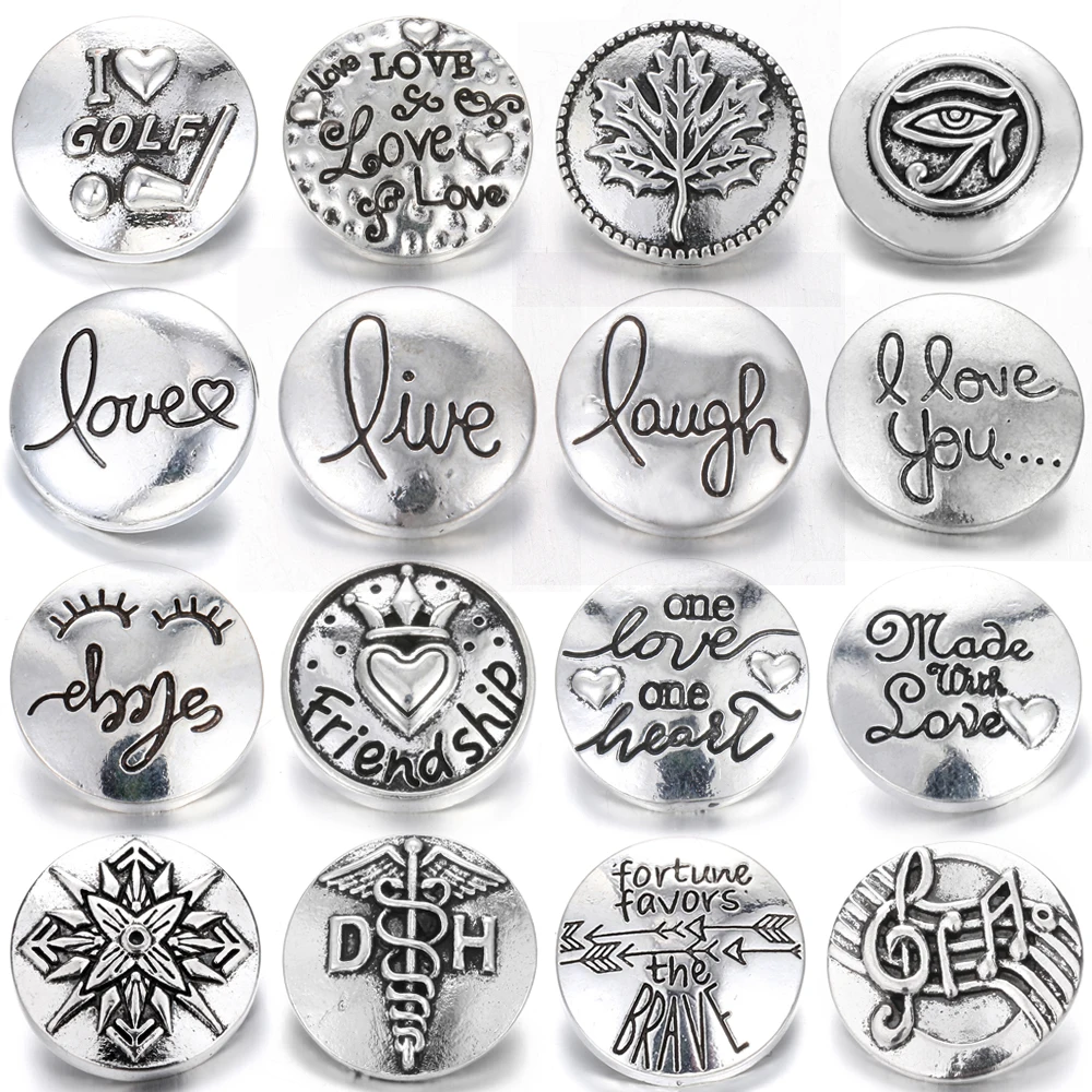 6 шт./лот новинка Микс ювелирное изделие круглый Металл 20 мм 18 кнопки подходят для