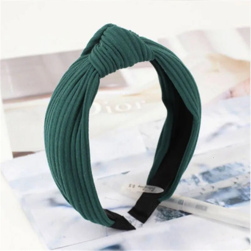 

Korean Cross Knotted Hairbands Hair Accessories For Women Fashion Solid Color Cotton Head Bands Girl Hoops Gift Tiara Ornaments