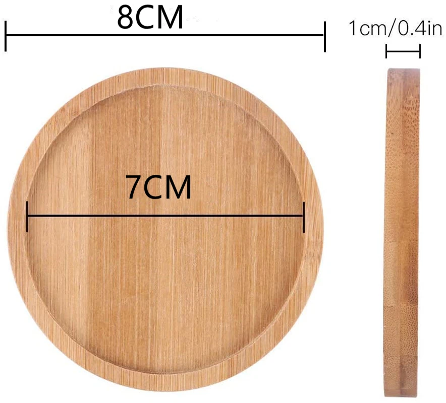 4 шт бамбуковые прослойки в круглый поднос цветочного горшка семена бонсай