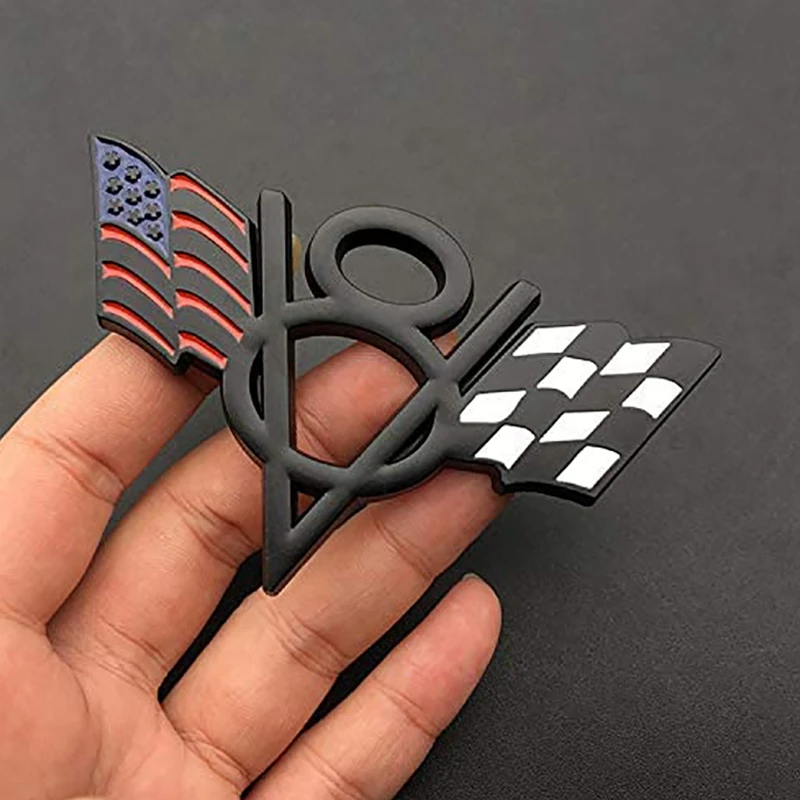 2 шт. эмблема V8 флаг США американский Автомобильный багажник 3D значок наклейка